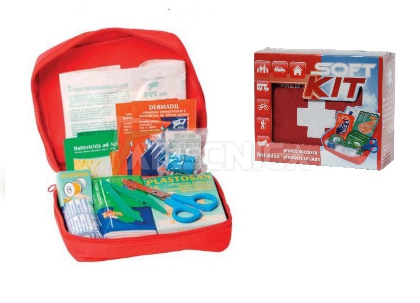 Borsa medica kit per pronto soccorso SOFT KIT PVS CPS674 per casa auto moto  barca