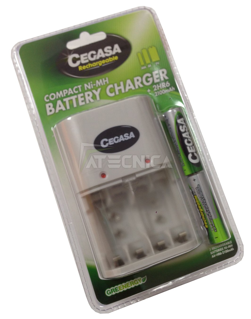 Caricabatterie per 4 batterie AA AAA 9V collegabile alle prese di