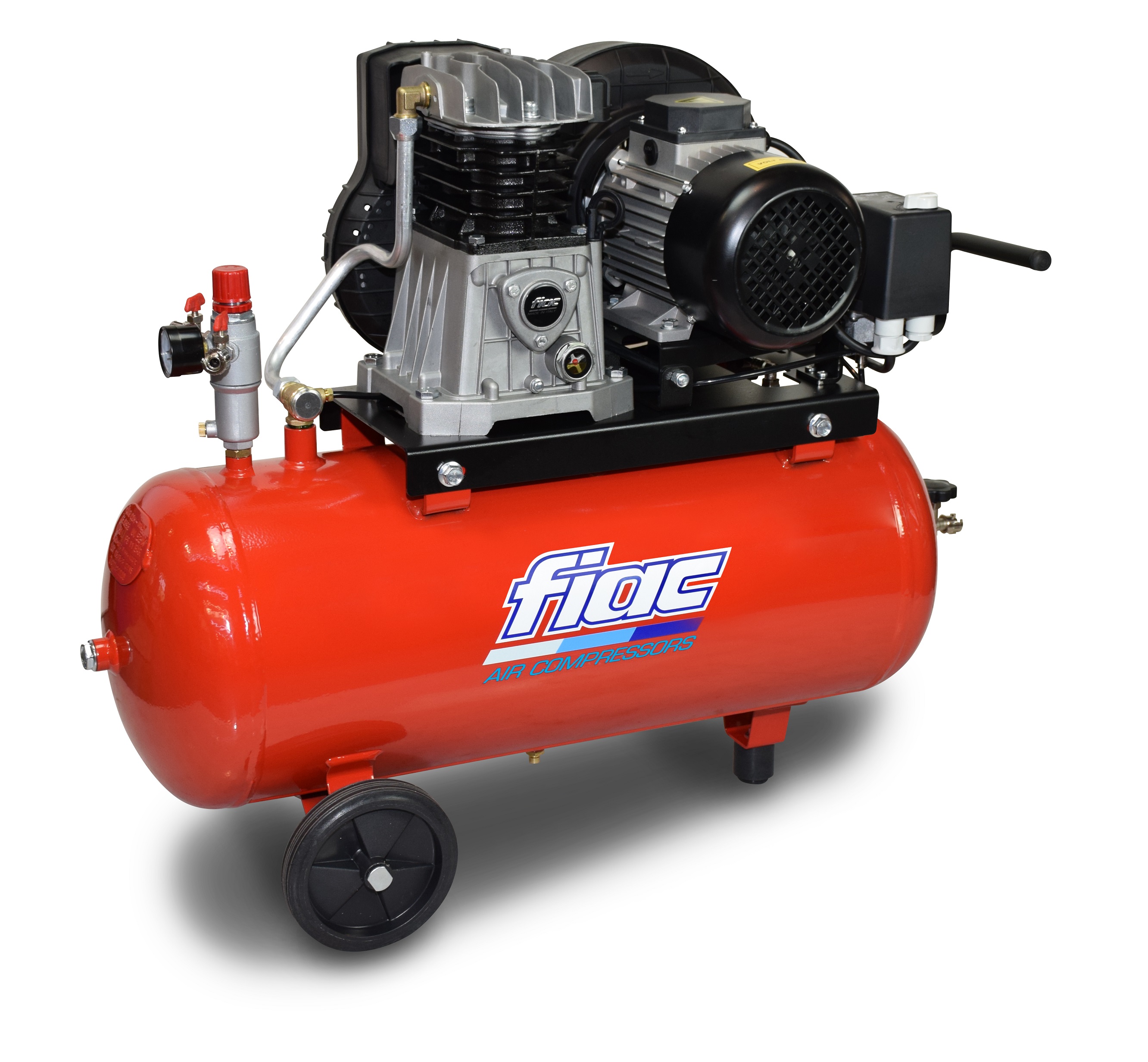 Compressore d'aria 50 Lt Fiac AB 50-268 M trasmissione a cinghia 1,5 Kw di  potenza carrellato