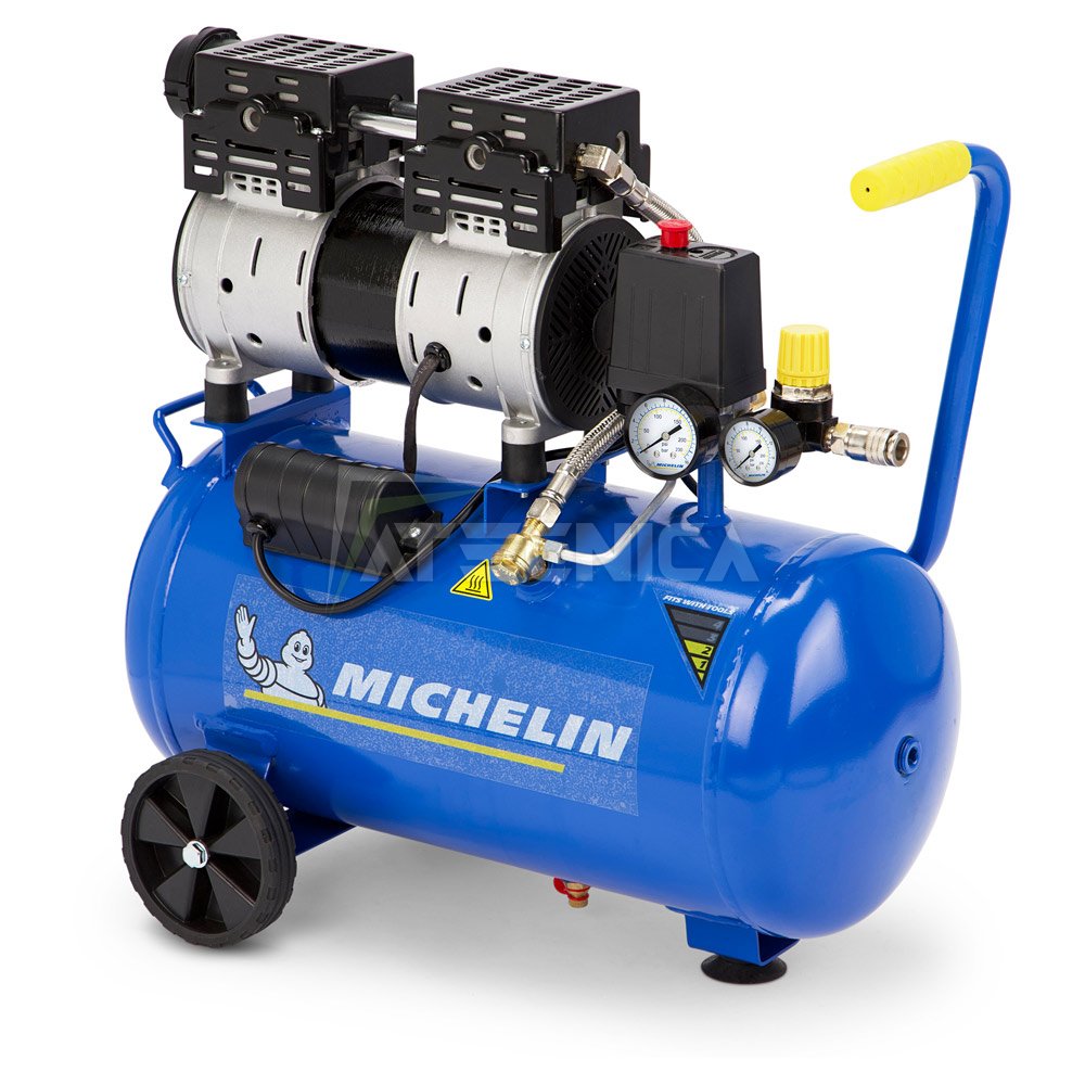 Compressore aria silenziato 24L Michelin MX 24/1 230V 1,5 Kw