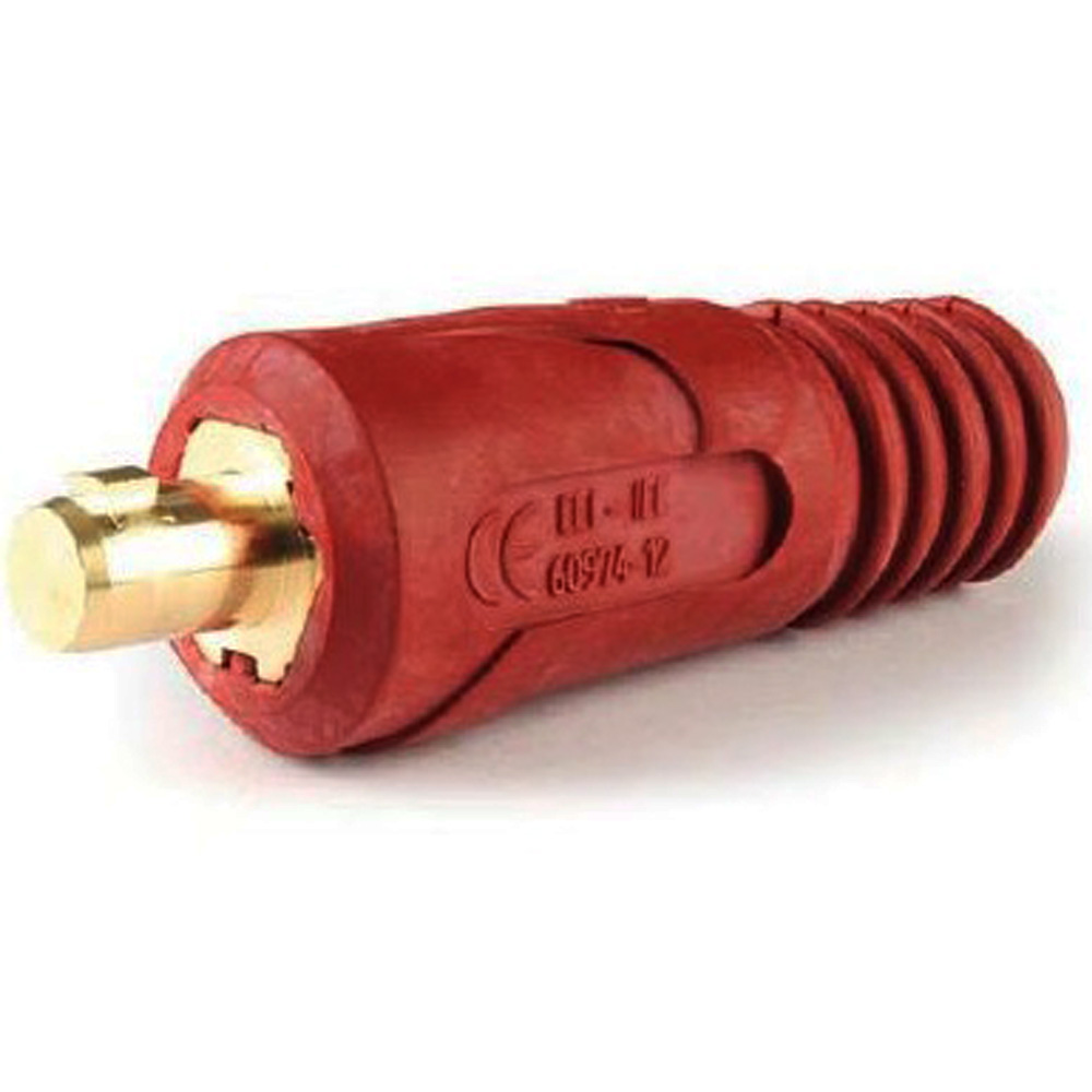 Connettore attacco per cavi saldatura DINSE 35 mm da 250A rosso