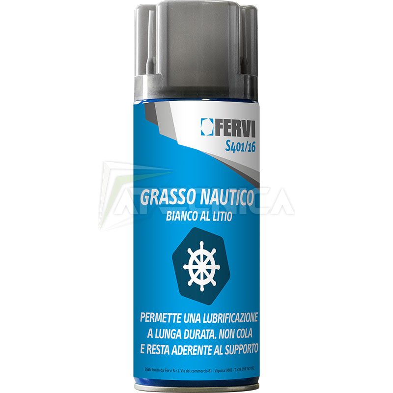 Grasso nautico bianco spray al LITIO applicazioni marine FERVI S401/16  400ml