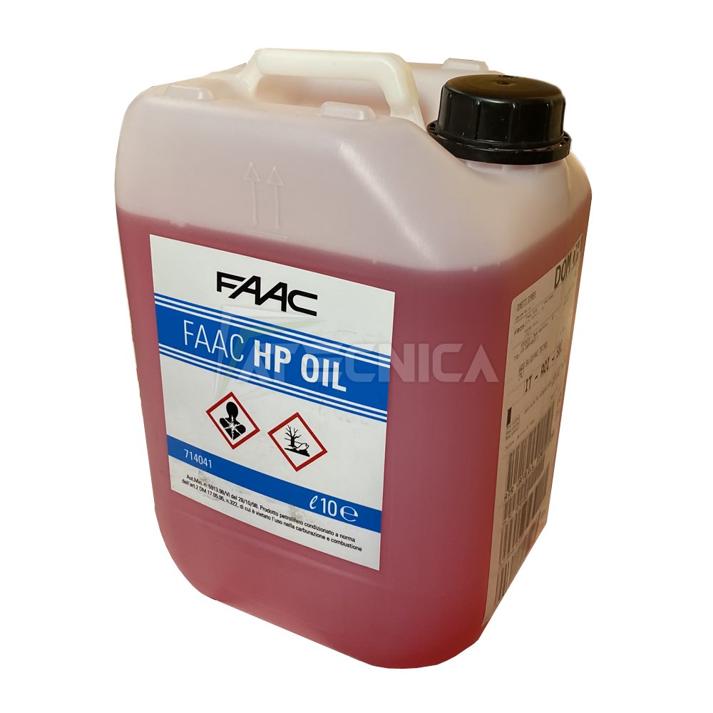 Olio idraulico dielettrico FAAC HP OIL 714041 tanica 10L per