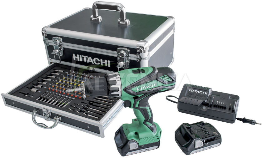 Trapano avvitatore percussione Hitachi DV18 DV18DJL 18V 1,5Ah con 100  accessori
