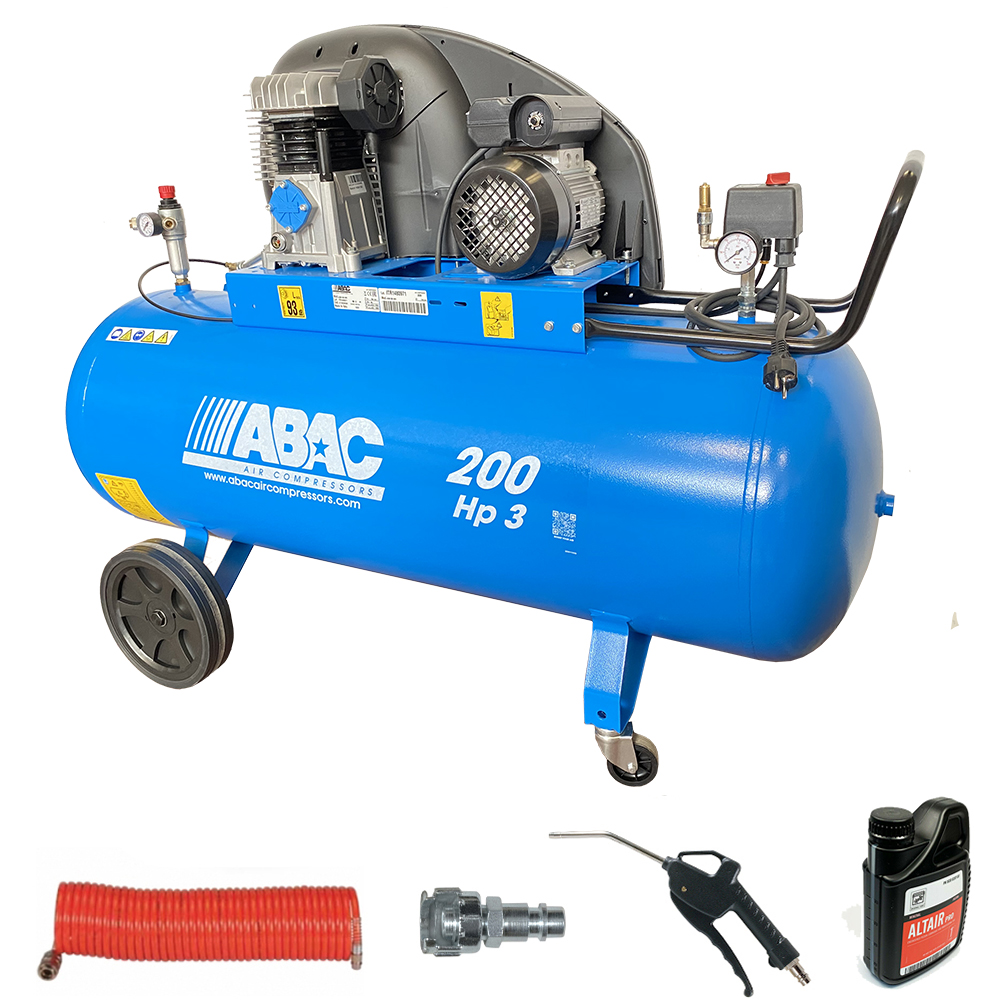 ABAC COMPRESSORE ARIA MONOFASE  ABAC A29B 200 CM3 SERBATOIO DA 200LT 